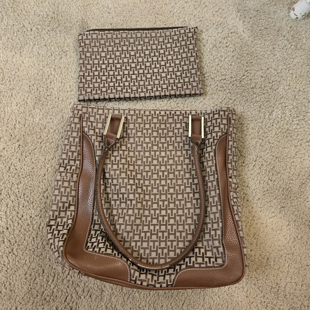 Brown Tommy Hilfiger Women's Bag With Wallet